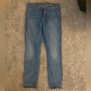 Seven For All Mankind ankle skinny blue jeans